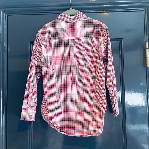 NWT Polo Ralph Lauren Boys Logo Cotton Check Buttondown Shirt Blue Red Sz 6 - Picture 3 of 5